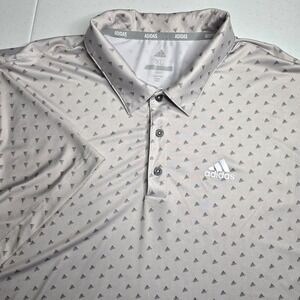 ADIDAS GOLF Men's XL Gray Short Sleeve Overall Print Polo Shirt -1232